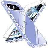 Google Pixel10 / Pixel10 Pro ケース 【ガラスフィルム付き】 OWKEY 透明 黄ばみなし ストラップホール グーグル ピクセル10 カバー 米軍MIL規格 全面保護 耐衝撃 耐久性 薄型 軽量 指紋防止 Google Pixel 10/Pixel 10 Pro スマホカバー 6.3インチ対応 クリア