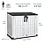 YITAHOME Resin Tool Shed, 36 Cu Ft Waterproof Outdoor Horizontal Storage, Weather-Resistant Utility Shed with Air Vent for Trash and Lockable Doors, Garden Tools, Light Gray