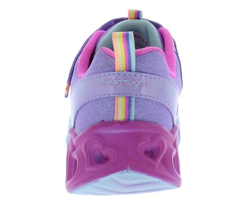 Skechers Lights Heart Lights Color Hoyful PS Girls Shoes4