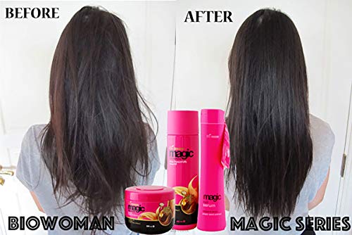 Biowoman Magic Treatment Hair Mask Keratin + Argan Oil 500 Ml. Moisture Deep For Repair Extremely Dry Damaged Hair, Split Ends, Bleach Hair To Truly Silky Smooth Healthy Hair, Prove In 1 Min #TOP2