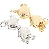 TIDTALEO Chiusure per Collane di Perle in Metallo 2 Pezzi 0.79X0.30In Leggere e Compatte Connettori per Braccialetti Fai da Te Accessori per Creazione Gioielli