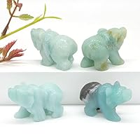 Amazon.co.jp: FUFIZU 1.5インチ クマの像 天然アメジスト