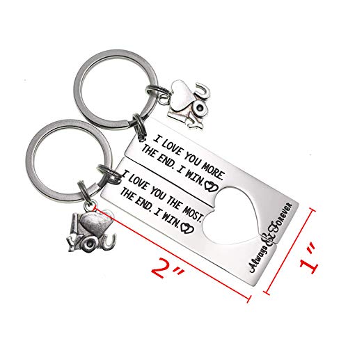 Lparkin I Love You The Most The End I Win Keychain Couples Friendship Key Chain Cute Boyfriend Girlfriend Birthday Gifts For Him Her #TOP1