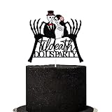 Til Death Do Us Party Wedding Cake Topper, Mr and Mrs Skull Cake Topper, Wedding Halloween Decoratio
