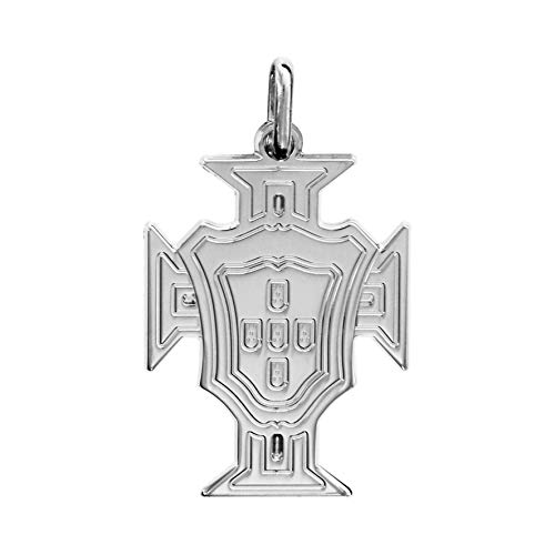 Pendentif croix Portugal en argent 925 rhodié petit modèle