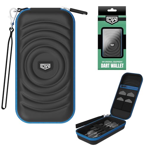 DW Original Darts Wallet, Dart Storage Case, Holds 6 Darts | EVA Quality Material, Protective Dart Cases, Professional Darts Accessories | Black/Blue
