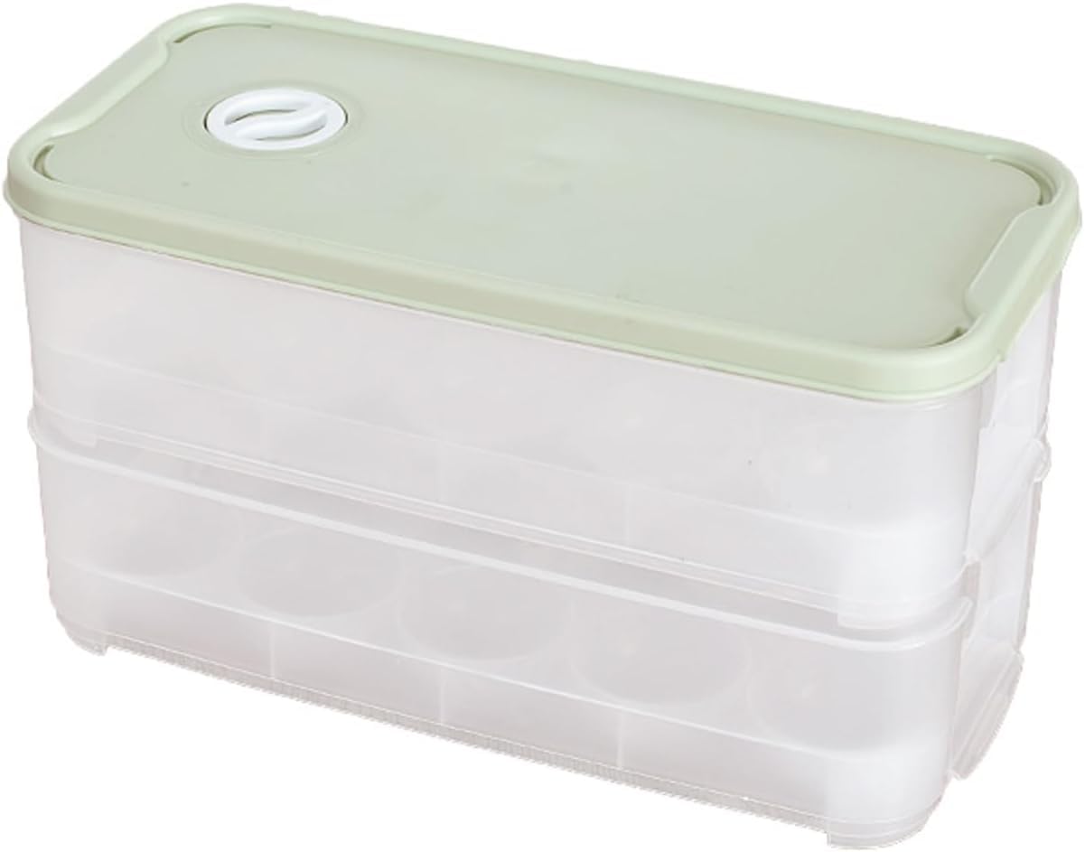 2 Stück Eieraufbewahrungsbox, 10-Eier Eierbehälter mit Deckel, Kühlschrank- & Transportbox aus Kunststoff für Küche
