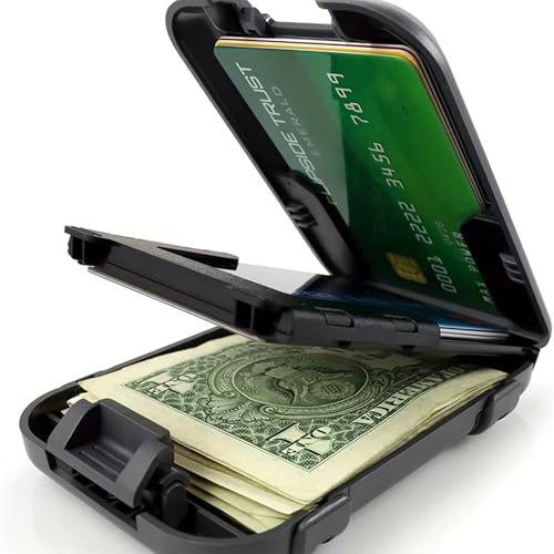 Slim Wallet RFID Blocking Wallet For Men Removable Money Metal Wallet With Money Clip For Men Crush Resistant3