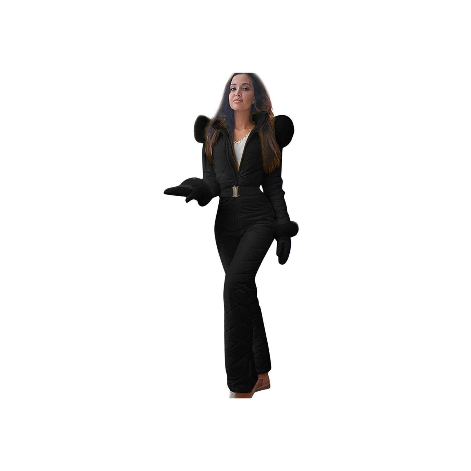 Traje De Esquí para Mujer Traje De Esquí De Una Pieza Conjunto De Traje De Esquí para Mujer Elegante Tallas Grandes Mono De Esquí para Invierno para Snowboard,Montañismo,Patinaje