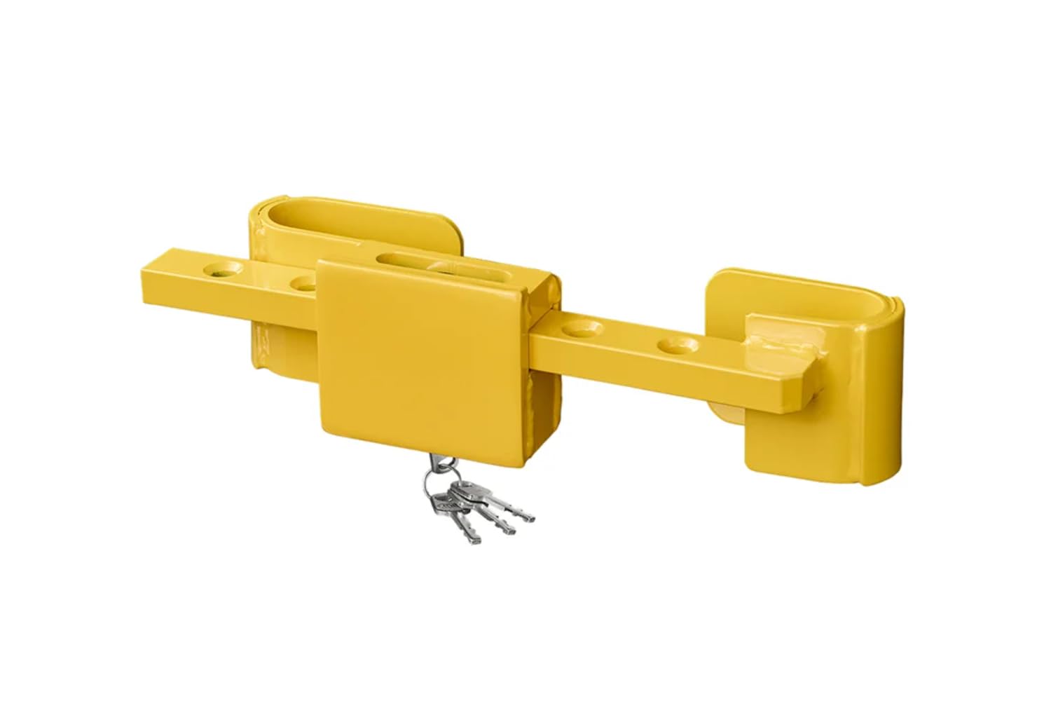 ProPlus 381341V01 Container Diebstahlsicherung Signalgelb Baucontainer-Schloss einstellbar von 23-42 cm, für LKW, Frachtcontainer und Überseecontainer Containerschloss inkl. 2 Schlüssel | Gehärteter Stahl in Signalgelb mit 4 Schlüsseln. Sichert LKW-Anhäng