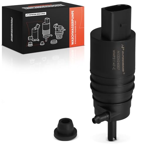 Frankberg Pompa lavavetri Pompa acqua lavaggio Pulizia vetri Anteriore 2-Poli Compatibile con Serie 1 F20 F21 Serie 3 Touring F31 E91 Serie 1 E81 E87 X1 E84 Serie 5 F90 G30 Replace# 67127310147