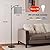 60" Floor Lamps with 3 Color Temperatures, Adjustable Grey Shade with Black Pole, Tall Lamps for Living Room, Bedroom, Office, Classroom, Dorm Room - 9W Bulb Included
