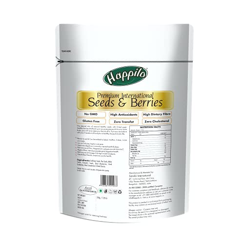 Image of Happilo Premium International Whole Seeds & Berries Pouch, 200 g (Pack of 3)