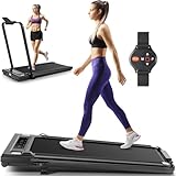 ANCHEER 4 in 1 Under Desk Treadmill with Incline - 2s Folding/Max 300 lb Capacity Walking Pad - Compact Electric Treadmill for Home, Gym, or Office with LED Touch Screen and Remote Control