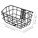 kowaku Bicycle Basket Black Front Sturdy Construction Aluminum Alloy Large Capacity Accessories Cargo Container for Pet Transport, with Cargo Rack