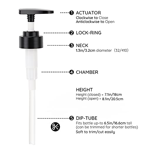 Lotion Dispenser Pump Head, Segbeauty 3 Pack Shampoo Shower Bottle Pump Replacement, Empty Refillable Bottle Tube Pump Top for Soap Conditioner Lotion Body Wash Bathroom Kitchen4