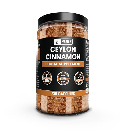 image for PURE ORIGINAL INGREDIENTS Ceylon Cinnamon (730 Capsules) No Magnesium 