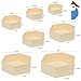 Wooden Hexagon Floating Shelves with Backs, Set of 7, Unfinished for Crafts and DIY Wall Décor: Modern, Geometric, Rustic, or Honeycomb, by Woodpeckers