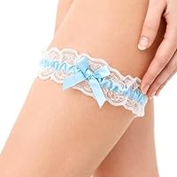 Ouligay Blau Hochzeit Strumpfband für Braut Spitze Blaues Strumpfbänder für die Braut Brautschmuck Blue Wedding Garters for Bride