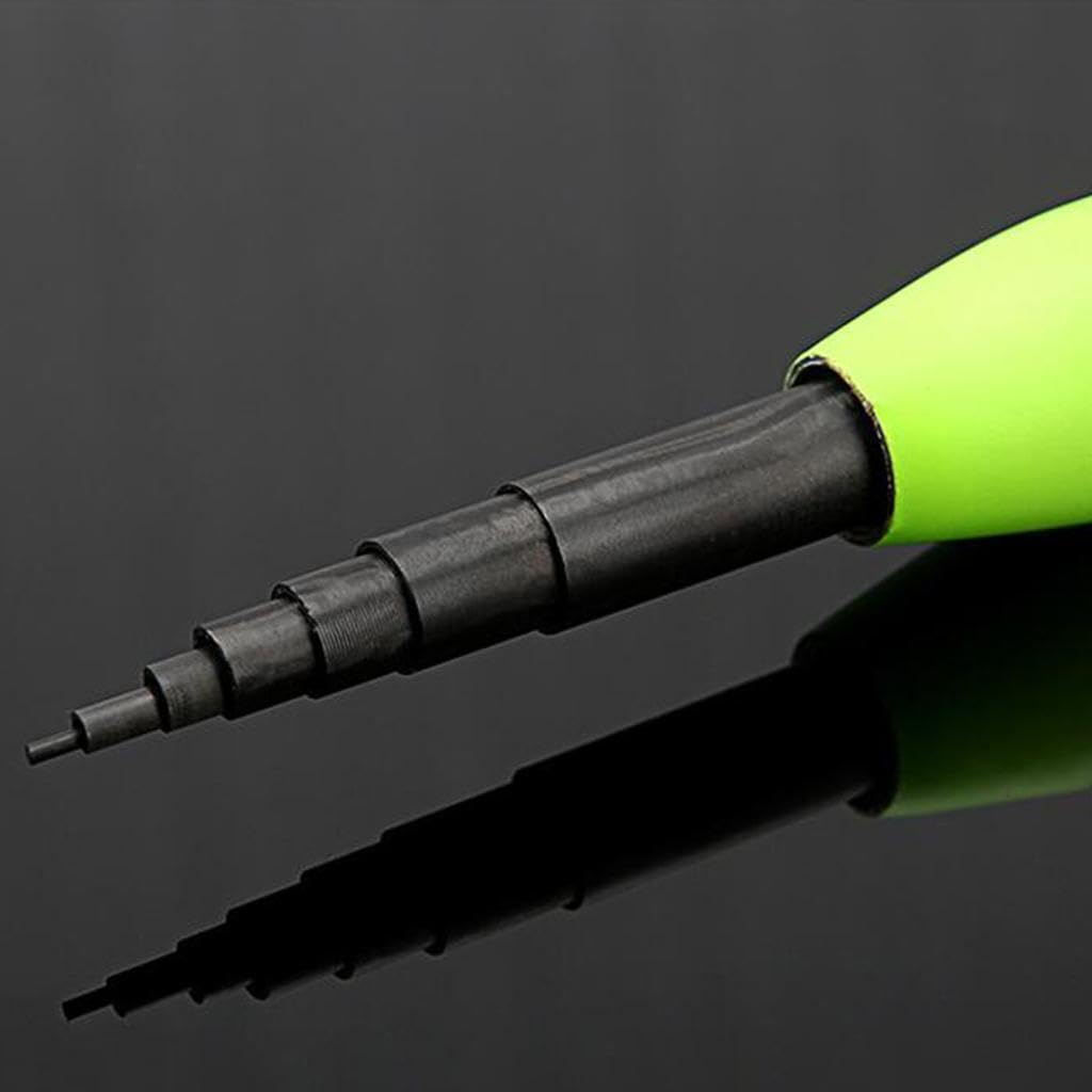 Caña de Pescar telescópica, sin Carrete, para Agua Salada, Fibra de Carbono de Densidad, opción versátil para Pescadores de Todos los Niveles, cañas de Pescar, Verde, 7.2 Millones