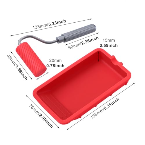 Leimroller Holzleim,Leimwalze,Leimpinsel mit Silikon Farbwanne,Wiederverwendbare Leimwalze Leimspender für Kunst,Handwerk Holzbearbeitung und größere Klebeprojekte