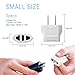 Unidapt US Plug Adapter, European to USA Travel Plug Adapter, Europe to America, Mexico, Japan, Canada Power Outlet Adapters Wall Plugs, Type A 4-Pack White