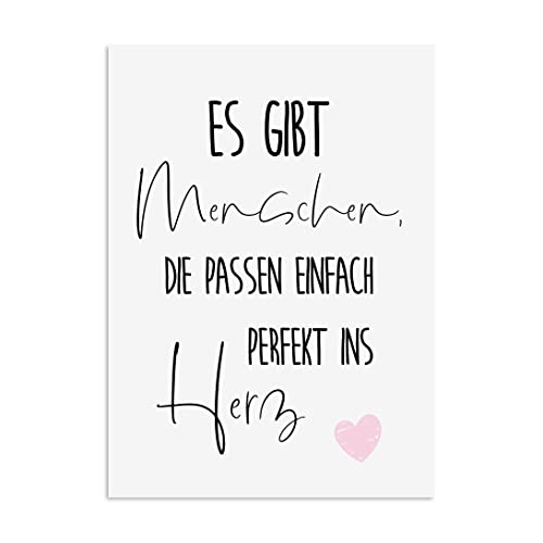 Nastami Postkarte Du bist SOWAS VON GENUG Geschenk Freundin Postkarte Du bist toll (perfekt ins Herz)