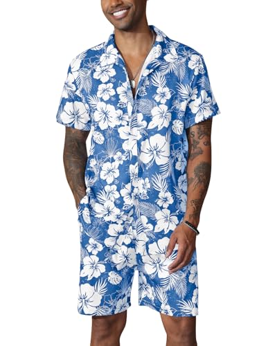 Ensemble d'été PRIVIMIX chemise hawaïenne homme fluide aux motifs tropicaux