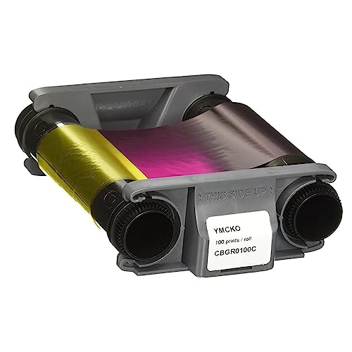 New CBGR0100C YMCKO Ribbon Tape for Badgy 100 Badgy 200 Printers 100 Images Compatible