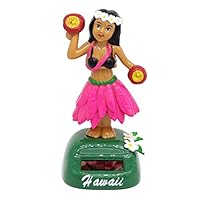 Figurine Solaire Danseuse Kimono – Décoration Voiture Ou Bureau – Tête Branlante – 7,7x7,7x10 Cm – Alimentée Par Énergie Solaire