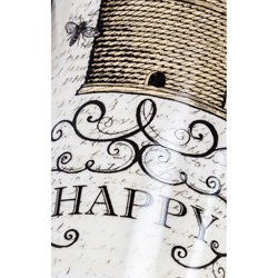 Cypress Home Inspirational Travel Mug, Bee Happy 17 Oz Ceramic Cup - 4 X 5 X 7 Inches Insulated Coffee Tea Mug #TOP4