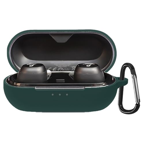 YAODLE For Anker Soundcore Liberty Neo 2 �P�[�X�V���R���� �S�ʕی� �����h�~ �L�Y�h�~ �ϏՌ� �����[�d�\ �y�ʏ��^ �J���r�i�t��(�O���[��)