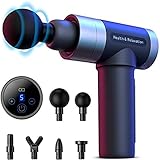 【Professionelle Muskelmassagepistole】: Das MILcea-Massagegerät kann verspannte Muskeln, Schmerzen und Rückensteifheit lindern und hartes Weichgewebe entspannen. Die Tiefengewebemassagepistole beschleunigt den Blutfluss durch Aufprall und eliminiert schnell die nach dem Training produzierte Milchsäure, wodurch die Erholungszeit der Muskeln erheblich verkürzt wird. Bestes Geschenk für Profisportler, Fitnessbegeisterte, Büroangestellte, ältere Menschen, Hausfrauen usw.