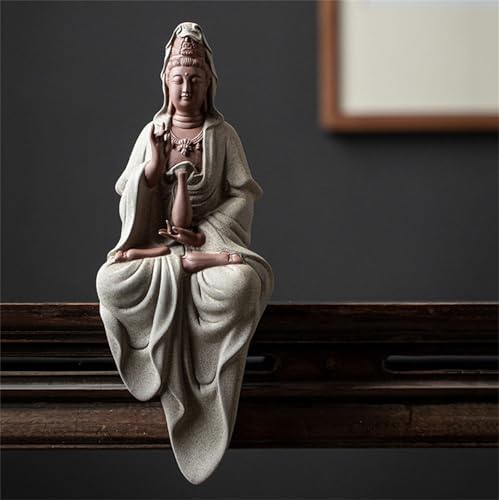 LED Ring Light Ceramic Buddha Incense Burner - Bonsai Tree Decorative Figurine for Home & Office, Unique Indoor Decor, Relaxation and Meditation Essential