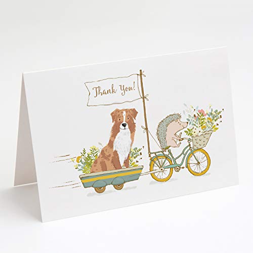 Caroline's Treasures LGA1005GCA7P Greeting Cards and Envelopes Pack of 8, Blank Cards with Envelopes Whimsical A7 Size 5x7 Blank Greeting Cards,