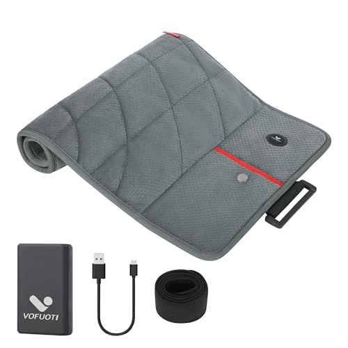 Portable Heating Pad with Battery, Weighted Heating Pad with 3 Heat Levels, Electric Cordless Heat Pad for Back, Neck, Shoulder, Abdomen, Leg, 12'x24', Indoor & Outdoor Travel, Gifts for Women Men