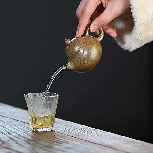 Asdas Purple Clay Teapot,Handmade Retro Yixing Traditional Tea Crafts Gifts Home Tea Sets Wenwan Collection Ornaments Office Raw Ore Clay Teapot Injector Cups Co - 2