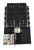 Fuse Holder BLC-110-G OPTIFUSE (1 Unit) Holds 10 FUSES (NO Cover) Blade ATC AUTO Type Unit Also HAS Ground Section for Vehicles/Boat That Don't Have Common Ground 5 X 3.25 X 1 INCH Height