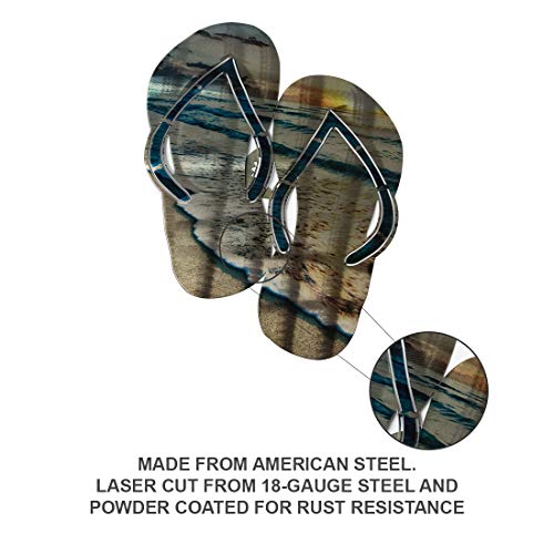 Next Innovations Metal Wall Art - Beach Wall Décor Cancun Flip Flops, Handmade In The Usa For Use Indoors Or Outdoors #TOP2