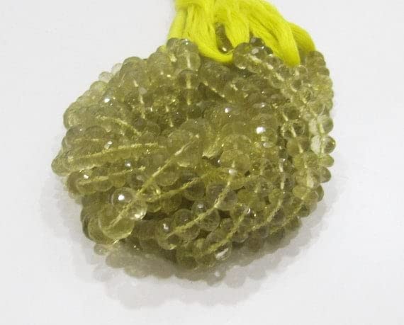 Perles Quartz Citron Facettées pour Créations et Ateliers Bijoux DIY