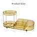 Rotating Makeup Organizer for Vanity, 2 Perfume Trays with 5 Compartments Cosmetic & Skincare Storage, Space Saving Beauty Organizers, Multi-Purpose Countertop Organizers for Bathroom, Desktop, Pantry