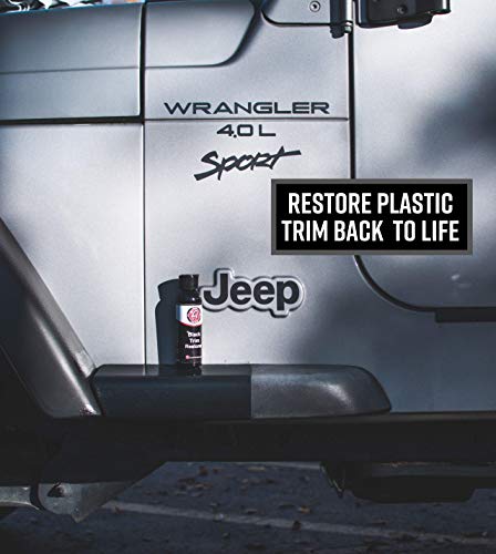 Adam's New Black Trim Restorer - Restores Plastic Trim To A Rich, Black Color With A Factory-New Appearance - Lasts Several Months Per Treatment (4 Oz With Applicator) #TOP2