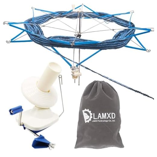 Bobinadora de Hilo,Kit de bobinado de Lana de Punto de Bobina,Bobinadoras de pared,Yarn Swift Enrollador de bolas de hilo para la familia,4oz Bobinadora Enrollador de Hilos Lana Bola