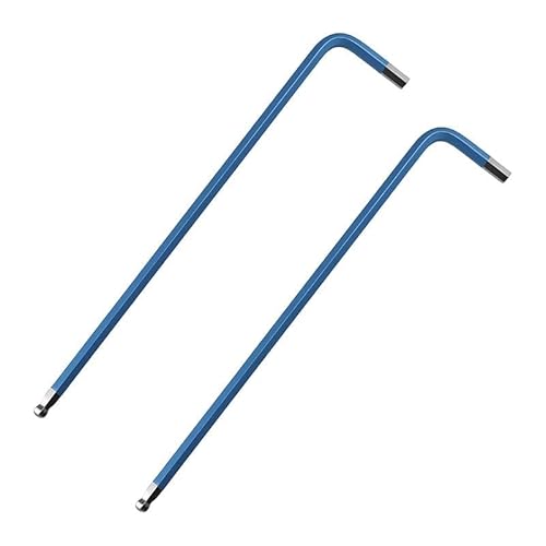 2Pcs 3mm Ball End Hex Key Wrench, L Shaped Long Arm Ball Point Hexagon Keys Allen Key for Household DIY, Professional Machine Repairing