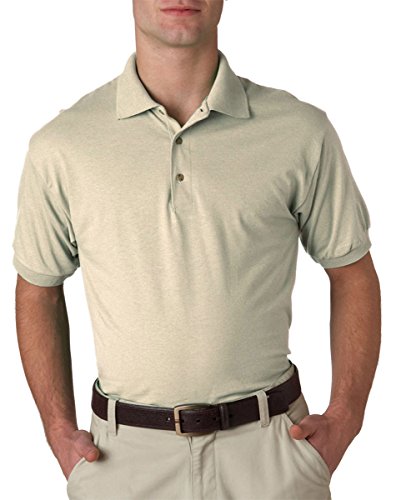 Image of Gildan Adult DryBlend Jersey Short Sleeve Polo Shirt (2XL) (Sand)