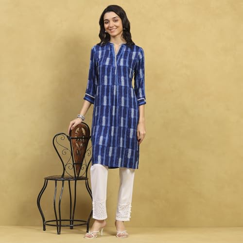 Image of Rangriti Women's Rayon Printed Straight Kurta