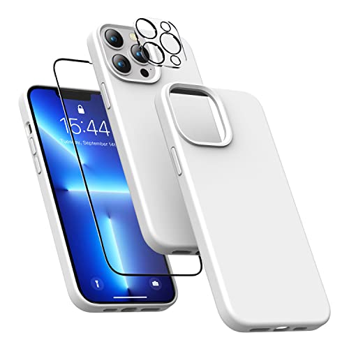 MXX for iPhone 13 pro Max Case - Soft Silicone Case with Screen Protector and Camera Lens Protector - Microfiber Lining Anti-Scratch Fullbody Protective Made for 13 pro Max Phone Case 6.7" White by MXX - Used condition - Image 2