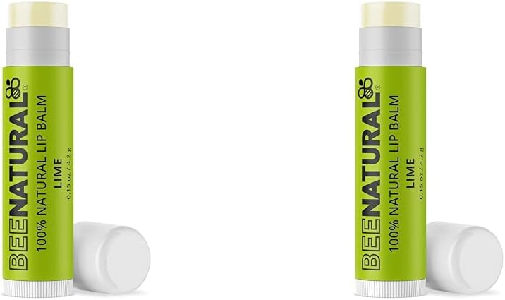 Bee Natural100% Natural Moisturising Lip Balm, Lime Flavour, 4.2g (Pack of 2)