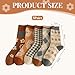 BelleFlair 5 Paar Socken Damen Größe 35-38, Cute Vintage Wollsocken aus Dickstrick mit Motiv, Warme Wintersocken für Frauen als Süßes Geschenk mit Blumenmuster