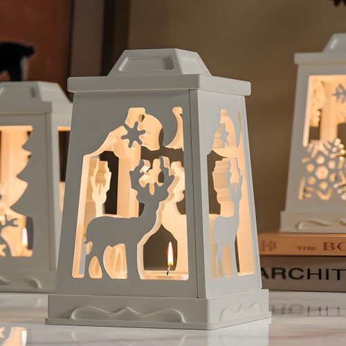 3D Christmas Lantern Resin Mold Set-5pcs,Casting molds Silicone Christmas elk,Candle Holder Resin Mould for DIY Crafts, Soap, Wax, Plaster – Perfect for Handmade Gifts (A) - Image 6